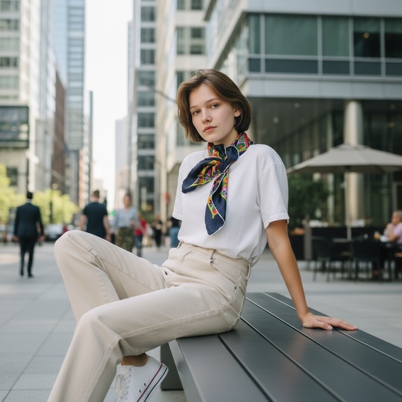 🅢🅔🅣🅐 🅟🅤🅡🅔▪️Vintage Decorative Scarf - Picture 1 of 8